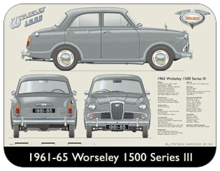 Wolseley 1500 Series III 1961-65 Place Mat, Medium